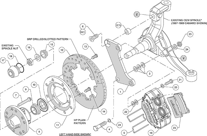 140-13203-R - Wilwood Big Brake Kit - Front - 309x20mm Plain - Dynapro Dust-Boot Red