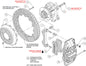 140-13582-DR - Wilwood Big Brake Kit - Front - 355x32mm Curved Slotted & Cross Drilled - AERO6 Red