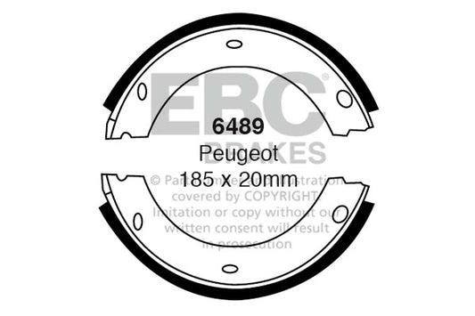 6489 - EBC Brake Shoes; Rear