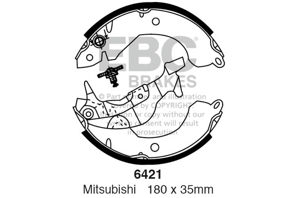 6421 - EBC Brake Shoes; Rear
