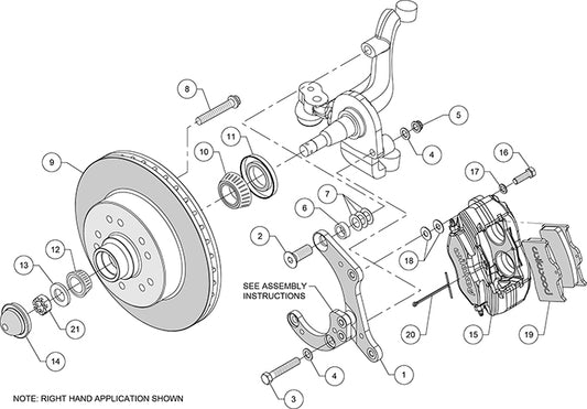 140-14663-R - Wilwood Big Brake Kit - Front - 292x25mm Plain - Dynalite-M Red