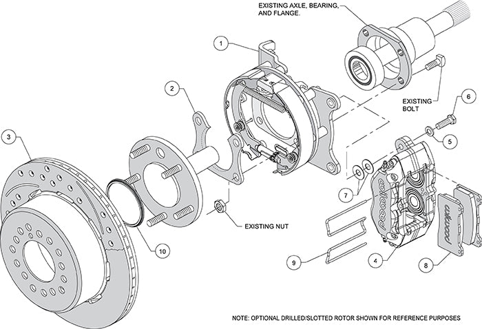 140-13205 - Wilwood Big Brake Kit - Rear - 309x20mm Plain - Dynapro Dust-Boot Black