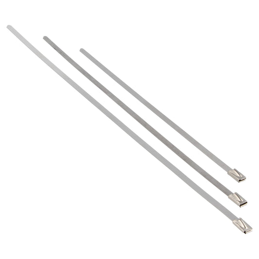 Stainless steel locking ties 300 mm - 10 pcs