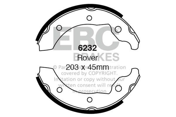 6232 - EBC Brake Shoes; Front