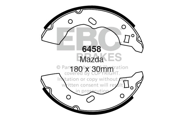 6458 - EBC Brake Shoes; Rear
