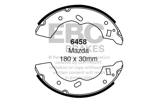 6458 - EBC Brake Shoes; Rear