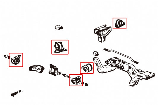 Harden Engine Mount Honda Civic, Crx, Integra