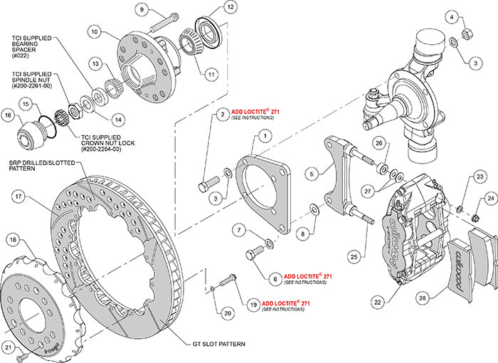 140-13224 - Wilwood Big Brake Kit - Front - 327x28mm Bi-Slotted - Superlite 6R Black