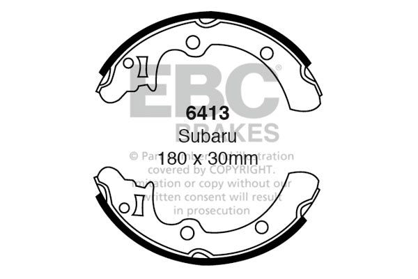 6413 - EBC Brake Shoes; Rear