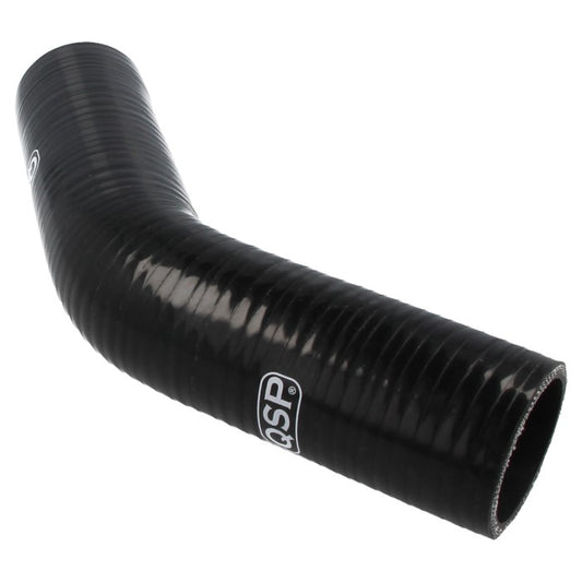 Silicone hose - 45° bend - 57 mm (petrol and oil resistant - Black