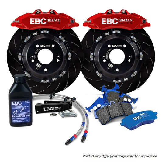 BBK055RED-1 - EBC Big Brake Kit - Front - 355x32mm Curved Slotted - Apollo-6 Red