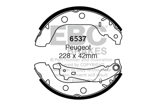 6537 - EBC Brake Shoes; Rear