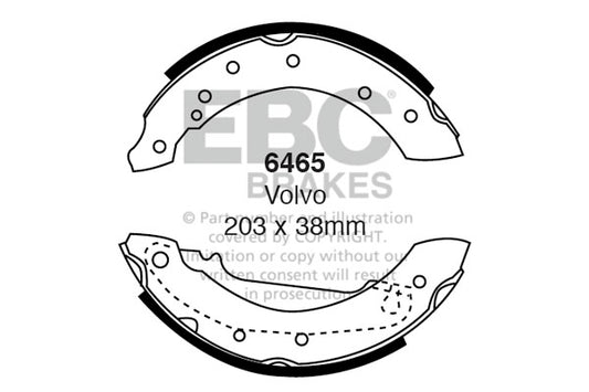 6465 - EBC Brake Shoes; Rear