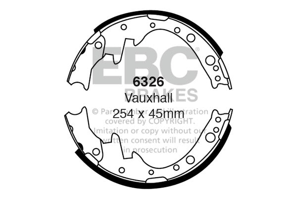 6326 - EBC Brake Shoes; Rear