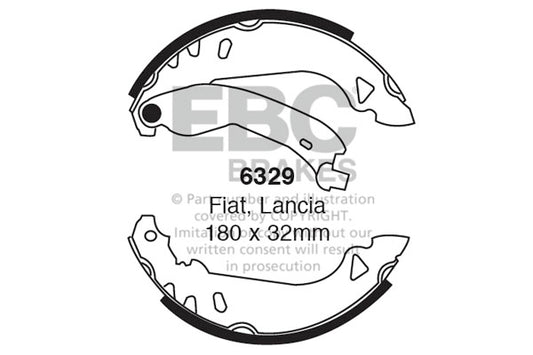 6329 - EBC Brake Shoes; Rear