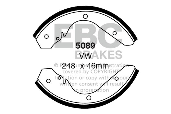 5089 - EBC Brake Shoes; Front