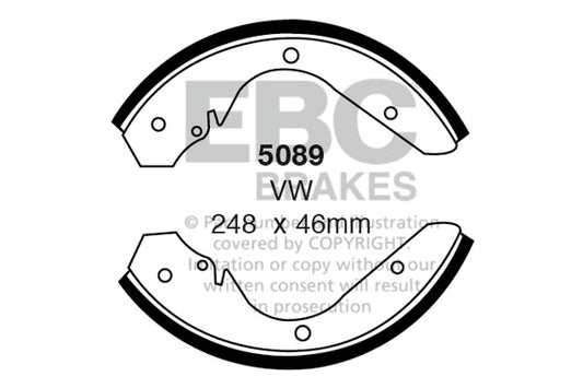 5089 - EBC Brake Shoes; Front