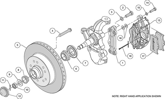140-15318 - Wilwood Big Brake Kit - Front - 292x25mm Plain - Dynalite-M Black