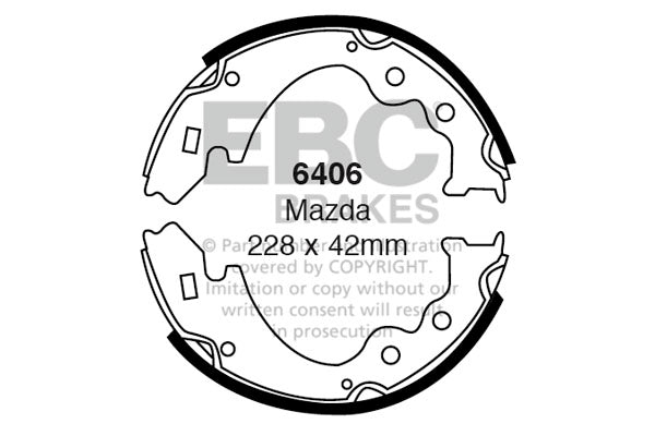 6406 - EBC Brake Shoes; Rear