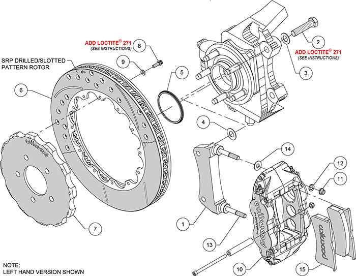 140-14680 - Wilwood Big Brake Kit - Front - 327x32mm Bi-Slotted - Superlite 6R Black