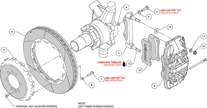 140-15497 - Wilwood Big Brake Kit - Front - 355x32mm Bi-Slotted - AERO6 Black