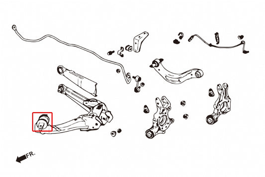 Rear Trailing Arm Bushing Honda Civic, Stream