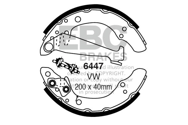 6447 - EBC Brake Shoes; Rear