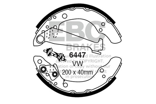 6447 - EBC Brake Shoes; Rear