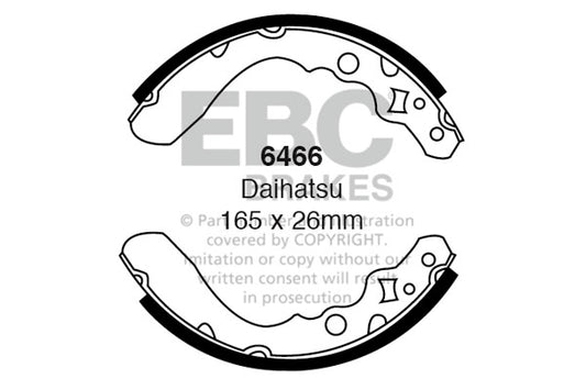 6466 - EBC Brake Shoes; Rear