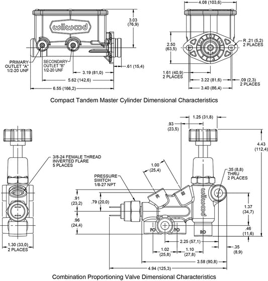 261-15661-BK - Wilwood M/C Kit