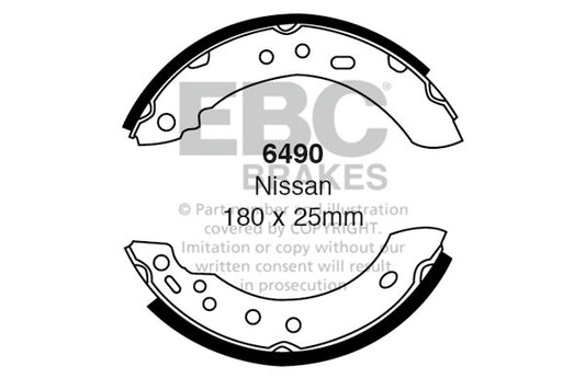 6490 - EBC Brake Shoes; Rear