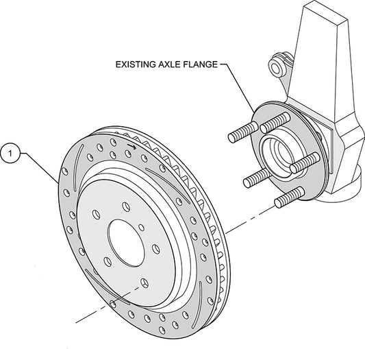 140-11739-D - Wilwood Promatrix Dimpled & Slotted Discs; Rear
