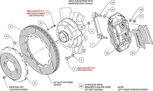 140-14980 - Wilwood Big Brake Kit - Rear - 327x28mm Bi-Slotted - Superlite 4R Anodized
