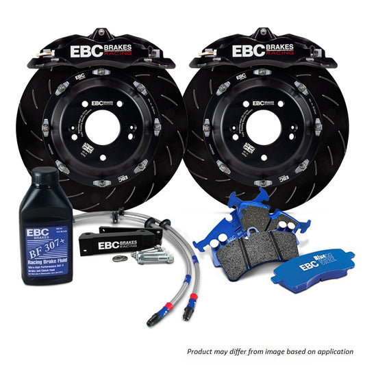 BBK003BLK-1 - EBC Big Brake Kit - Front - 330x28mm Curved Slotted - Apollo-4 Black
