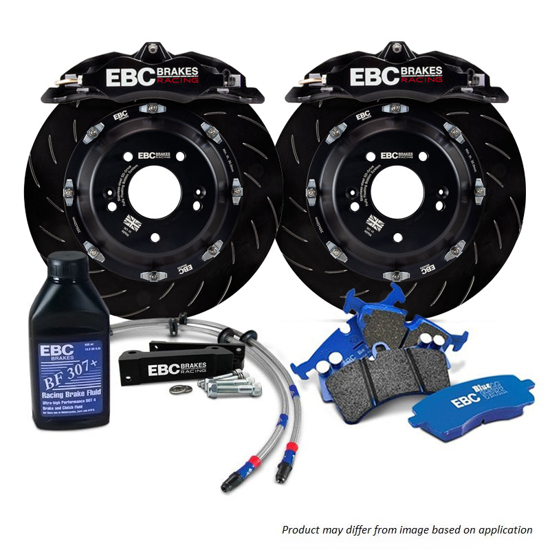 BBK013BLK-1 - EBC Big Brake Kit - Front - 355x32mm Curved Slotted - Apollo-4 Black