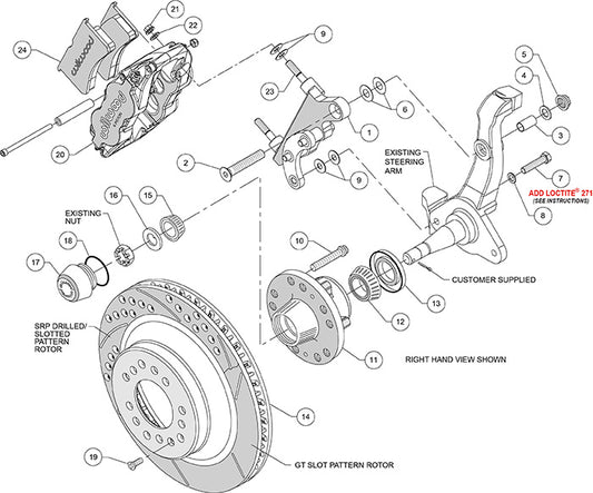 140-13654 - Wilwood Big Brake Kit - Front - 327x28mm Bi-Slotted - Superlite 6R Black