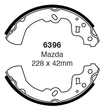 6396 - EBC Brake Shoes; Rear