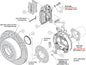 140-16989-DR Wilwood Big Brake Kit - Rear - 309x20mm Curved Slotted & Cross Dilled - Dynalite Red