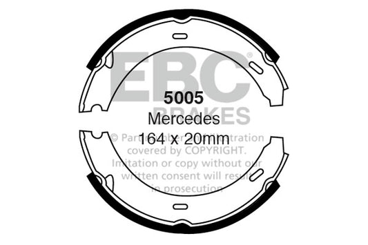 5005 - EBC Brake Shoes; Rear