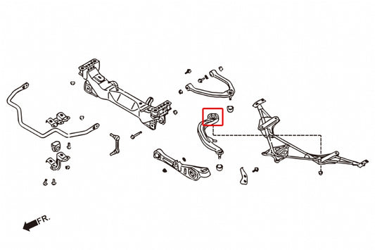 Front Tension Rod Bushing Infiniti G series, Nissan Skyline, Z-series