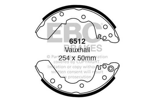 6512 - EBC Brake Shoes; Rear