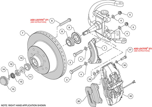 140-14607-R - Wilwood Big Brake Kit - Front - 298x28mm Plain - Dynapro 6 Red