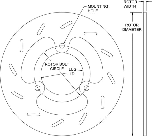 160-14184 - Wilwood Super Alloy Rotors - 278x6mm Slotted Left/Right